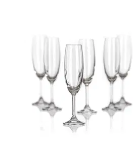 Poháre Banquet Crystal Leona flauta poháre na šampanské 210ml, 6ks