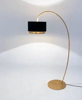 Stojacie lampy do obývačky Holländer Stojacia lampa Meteor, zlatá farba, výška 169 cm, železo