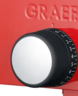 Elektrické kuchynské krájače GRAEF SKS 10023 elektrický krájač s 2 kotúčmi, červená