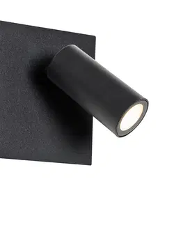 Vonkajsie nastenne svietidla Vonkajšie nástenné svietidlo čierne vrátane LED 2-svetelného pohybového senzora - Simon