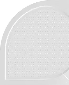 Vane GELCO - ARCA sprchová vanička z liateho mramoru, štvrťkruh, 80x80cm, R550 PA558