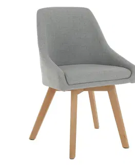 Stoličky Jedálenská stolička, sivá látka/buk, TEZA
