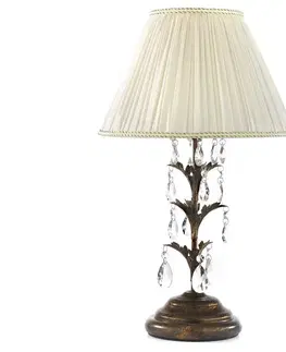 Lampy ONLI ONLI - Stolná lampa TERESA 1xE27/22W/230V bronzová 58 cm 