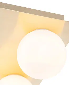 Vonkajsie stropne svietidla Moderné kúpeľňové stropné svietidlo mosadzné štvorcové 4-svetlo - Cederic