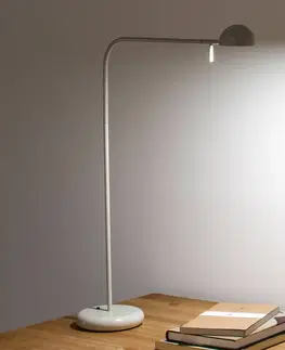 Stolové lampy Vibia Vibia Pin 1655 stolná LED lampa dĺžka 40 cm biela