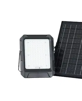 LED osvetlenie  LED Solárny reflektor LED/10W/3,7V IP65 4000K čierna + DO 