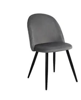 Čalúnené stoličky Stolička Rill 80107b-v8 sivá/čierna