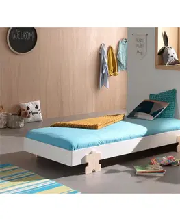 Atypické detské postele Posteľ Pre Deti A Mládež Modulo Biela