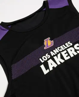 tričká Pánske spodné tričko na basketbal UT500 slim NBA Lakers čierne