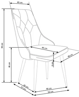 Jedálenské stoličky HALMAR K365 jedálenská stolička bordová / čierna