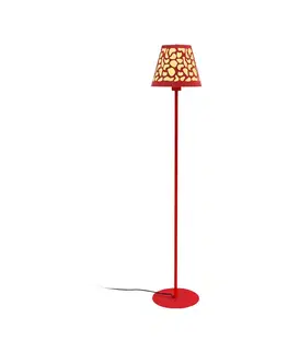 Stojacie lampy Aluminor Aluminor Nihoa lampa perforovaná, červená/žltá