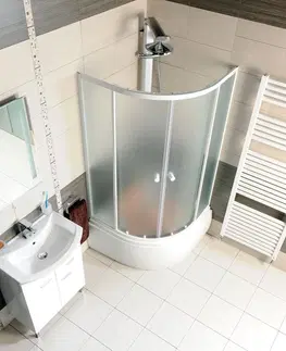 Kúpeľňa AQUALINE - Panel čelný k hlbokej vaničke 90x90cm, výška 37,5cm, biela B93