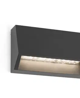 Vonkajšie nástenné svietidlá FARO BARCELONA Hranaté vonkajšie LED svietidlo Must, šírka 9,6 cm