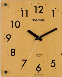 Hodiny Twins hodiny na stenu 292 natur 30cm