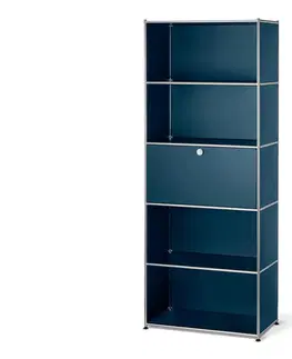 Bookcases & Standing Shelves Vysoký policový regál »CN3« s výklopnou priehradkou, modrý