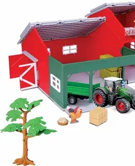 Hračky - dopravné stroje a traktory BBURAGO - Farmland Farm Set s traktorom