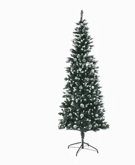 Vianočné stromčeky Vianočný stromček so šiškami, posnežený, 210cm, CHRISTMAS TYP 2