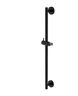 Sprchy a sprchové panely OMNIRES - Sprchová tyč s posuvným držiakom, 66 cm, čierna DR12BL