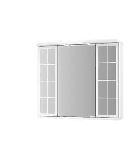 Kúpeľňový nábytok JOKEY Landhaus Binz biela zrkadlová skrinka MDF 111913720-0110 111913720-0110