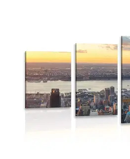 Obrazy mestá 5-dielny obraz panoráma mesta New York