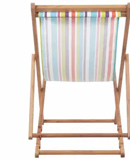 Záhradné kreslá a stoličky Skladacia plážová stolička látková Viacfarebné