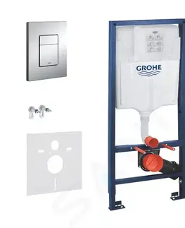 Kúpeľňa GROHE - Rapid SL Set predstenovej inštalácie, klozet Alpha s doskou, tlačidlo Skate Cosmopolitan, chróm 38528SET-KD