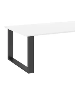 Jedálenské stoly SHIVA priemyselný 185 x 90, biely