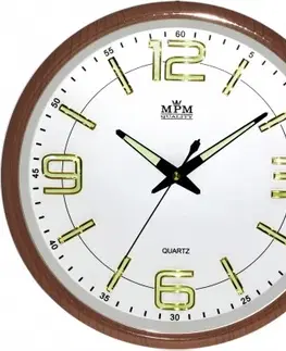 Hodiny Nástenné hodiny MPM, 3170.50 - hnedá, 34cm, 31cm