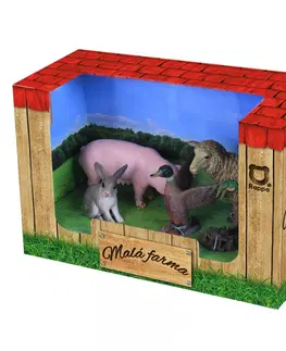 Hračky - figprky zvierat RAPPA - Sada farma s farmárom 5 ks s príslušenstvom