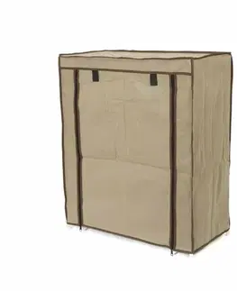 Úložné boxy Compactor Textilný botník Compactor Oxford - 4 poschodia, 59 x 29 x 70 cm béžový