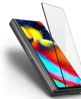 Puzdrá na mobilné telefóny Ochranné sklo Spigen pre Samsung Galaxy Z Fold3, čierna AGL03732