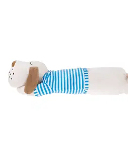 Plyšové hračky Plyšový psík, béžová/modrý pásik, 90cm, REXO typ 2
