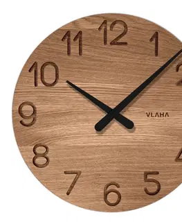 Hodiny Vlaha VCT1132 dubové hodiny pr. 45 cm, černá
