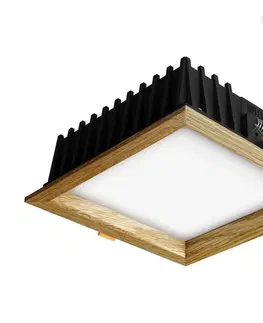 Svietidlá APLED APLED - LED Podhľadové SQUARE WOODLINE LED/12W/230V 3000K 17x17 cm dub masív 