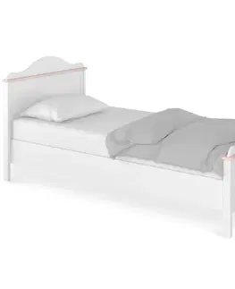 Sektorový nábytok Posteľ s matracom Luna LN-08 biely/ružové
