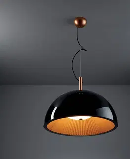 Závesné svietidlá LEDS-C4 LEDS-C4 Umbrella závesná lampa, čierna, Ø 60 cm