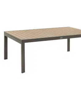 Stolčeky DEOKORK Hliníkový stôl BRIXEN 200/320 cm (šedo-hnedá)