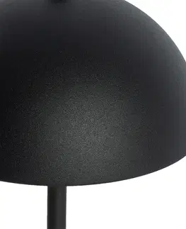 Stolove lampy Vonkajšia stolná lampa čierna nabíjateľná 3-stupňovo stmievateľná - Keira