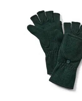 Gloves & Mittens Odklápacie palčiaky z pleteného flísu, zelené