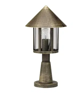 Vonkajšie stojanové svietidlá Albert Leuchten Soklové svietidlo Lampione hnedá-mosadz