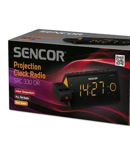 Budíky Sencor SRC 330 OR rádiobudík s projekciou, oranžová