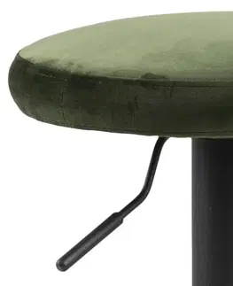 Barové stoličky Dkton Moderná barová stolička Nenna, čierna-lesno zelená