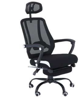 Kancelárske stoličky KONDELA Sidro kancelárske kreslo s podrúčkami čierna