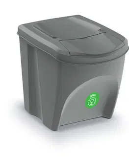Odpadkové koše NABBI IKWB25S4 odpadkový kôš na triedený odpad (4 ks) 25 l sivý kameň