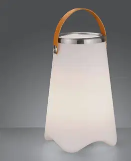 Vonkajšie dekoratívne svietidlá Reality Leuchten Stolná LED lampa Jamaica s Bluetooth reproduktorom