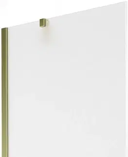 Sprchové dvere MEXEN/S - Next vaňová zástena FIX 70 x 150 cm, dekor, zlatá 895-070-000-00-30-50