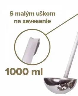 Naberačky Kinekus Naberačka kuchynská nerez 16cm/ 1000ml s háčikom