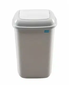 Odpadkové koše Kinekus Kôš na odpad preklápací 12 l, plastový, QUATRO, mramor