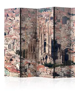 Paravány Paraván Heart of Barcelona Dekorhome 135x172 cm (3-dielny)