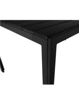 Záhradné stolíky Záhradný stôl, 150 cm, čierna, ABELO